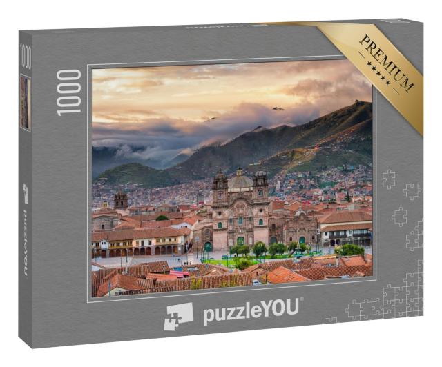 Puzzle 1000 Teile „Morgensonne auf der Plaza de armas, Cusco“