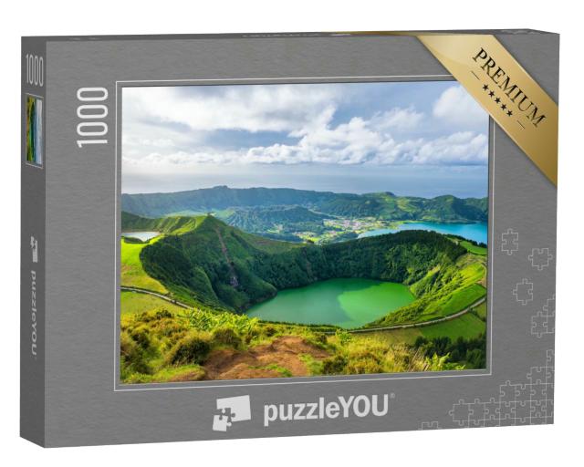 Puzzle 1000 Teile „Berglandschaft Ponta Delgada, Azoren, Portugal“