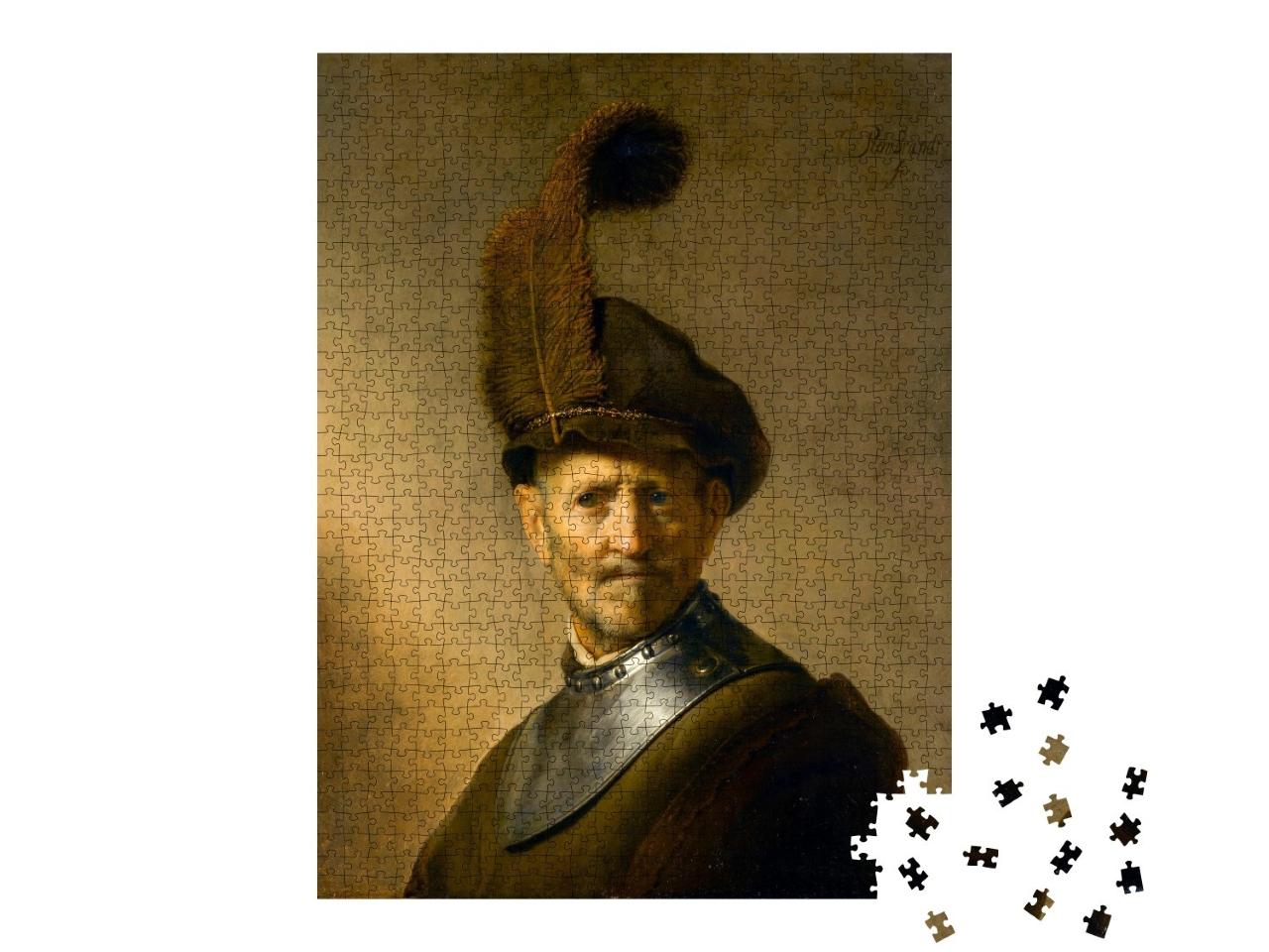 Puzzle 1000 Teile „Rembrandt - Ein alter Mann in Militärtracht“