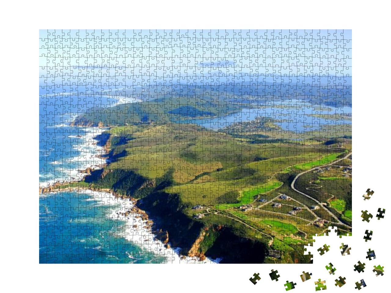 Puzzle 1000 Teile „Luftaufnahme von The Knysna Heads, Südafrika“