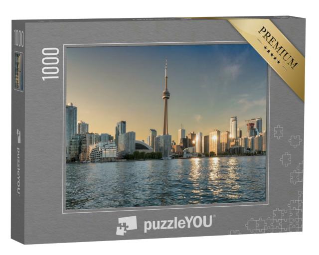Puzzle 1000 Teile „Skyline von Toronto bei Sonnenuntergang“