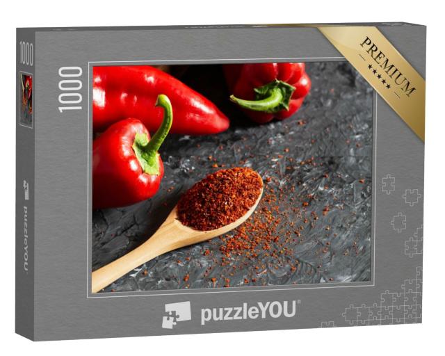 Puzzle 1000 Teile „Frische Capia-Schoten und Chiliflocken“
