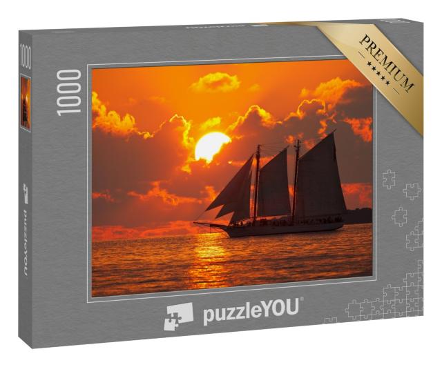 Puzzle 1000 Teile „Segelturn in den Sonnenuntergang, Key West“