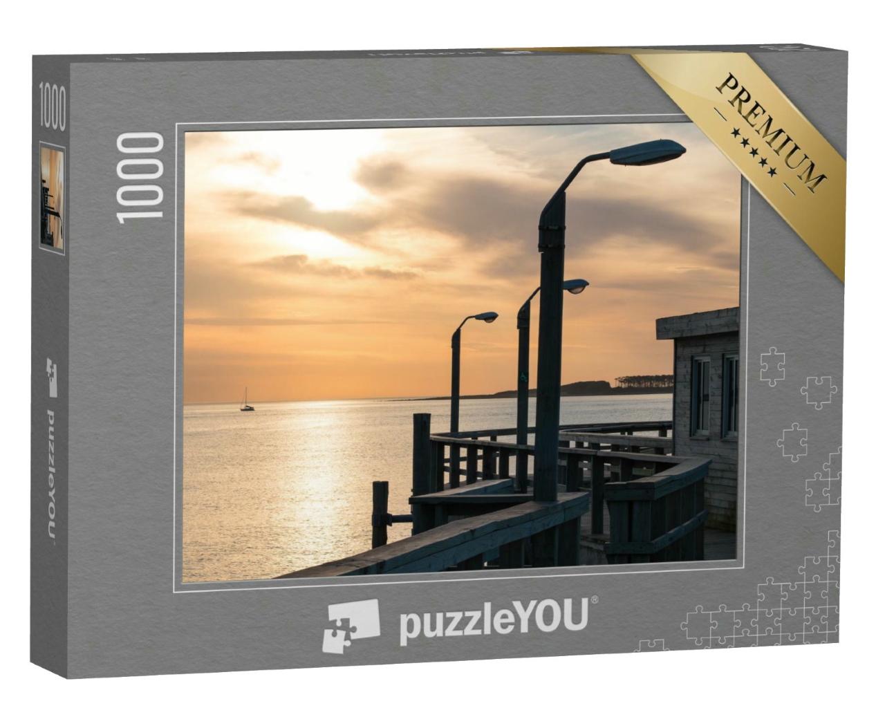 Puzzle 1000 Teile „Sonnenuntergang am Strand: Punta del Este in Uruguay“