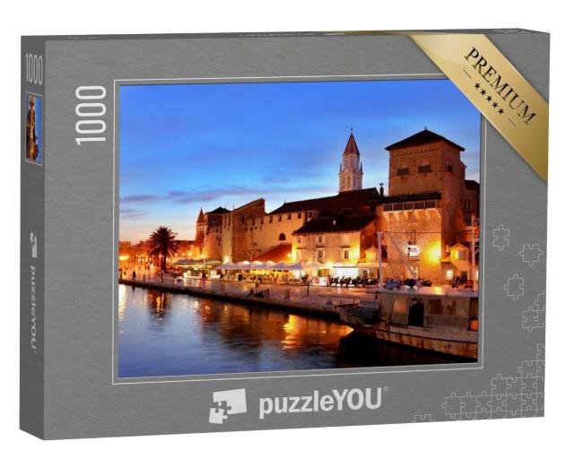 Puzzle 1000 Teile „Altstadt von Trogir in Dalmatien, Kroatien bei Nacht“