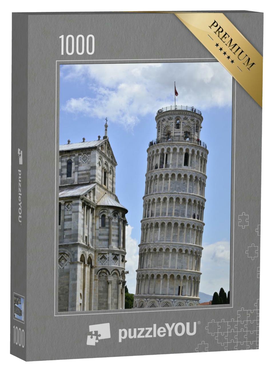 Puzzle 1000 Teile „Wahrzeichen von Pisa: Der schiefe Turm“