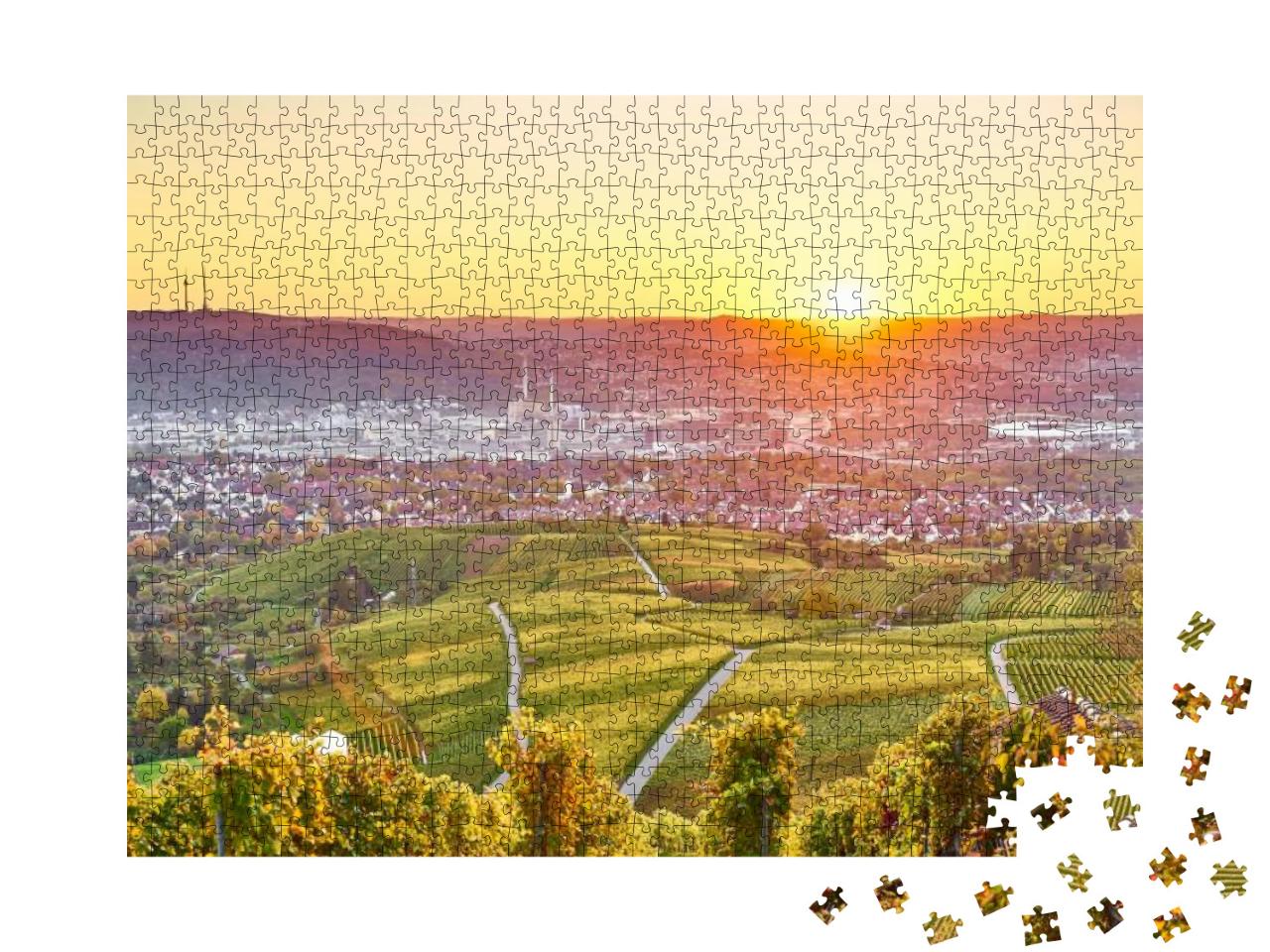 Puzzle 1000 Teile „Stuttgart, Weinbauregion im Süden von Deutschland“