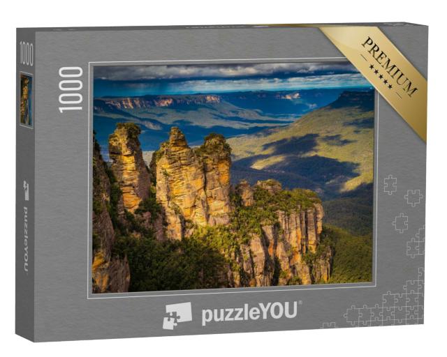 Puzzle 1000 Teile „Die berühmte Sandsteinfelsformation Three Sisters in den Blue Mountains in New South Wales, Australien“