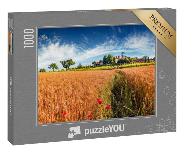 Puzzle 1000 Teile „Sommeransicht eines Weizenfeldes“