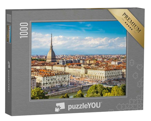 Puzzle 1000 Teile „Blick auf das Stadtzentrum von Turin, Italien“