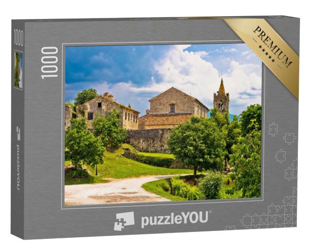 Puzzle 1000 Teile „Gebäude der Altstadt von Hum, Istrien, Kroatien“