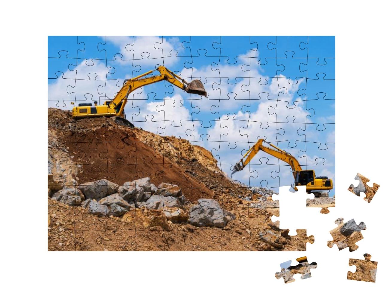 Puzzle 100 Teile „Bagger und Steinbrecher “