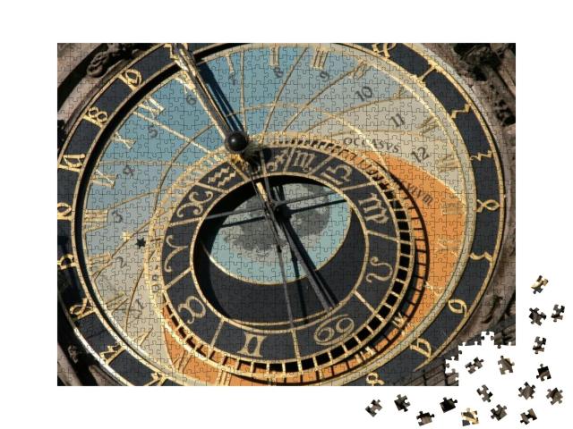 Puzzle 1000 Teile „Eine Uhr mit arabischen und römischen Ziffern“