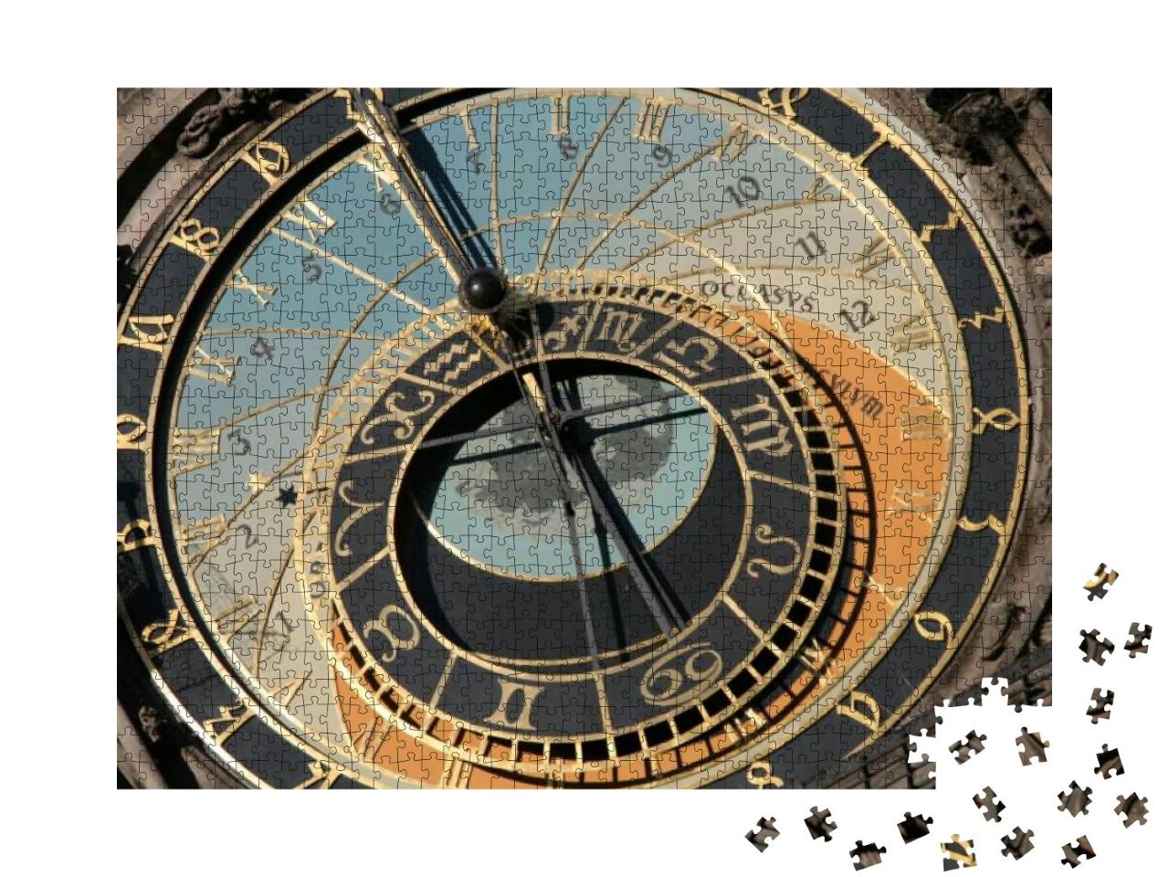 Puzzle 1000 Teile „Eine Uhr mit arabischen und römischen Ziffern“