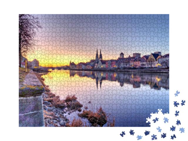 Puzzle 1000 Teile „Domblick, Regensburg“