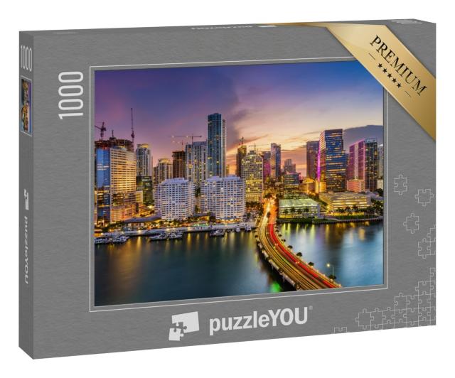 Puzzle 1000 Teile „Die Skyline von Miami, Florida, USA“