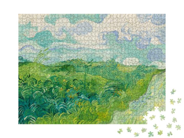 Puzzle 1000 Teile „Vincent van Gogh - Grüne Weizenfelder, Auvers“