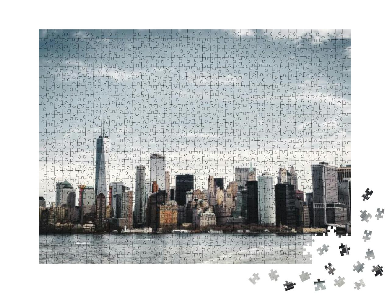 Puzzle 1000 Teile „Skyline von Manhattan vom Hudson River aus “