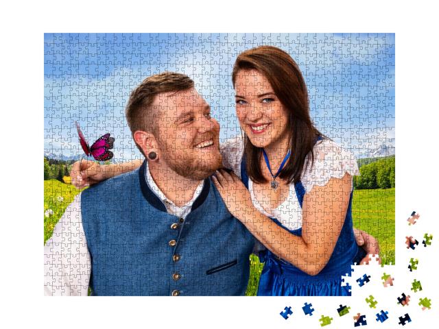 Puzzle 1000 Teile „Dahoam is Dahoam: Kathi und Severin“