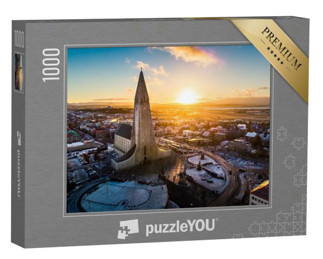 Puzzle 1000 Teile „Kirche Hallgrimskirkja in Reykjavik, Island“