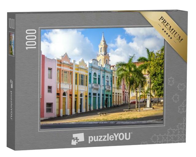 Puzzle 1000 Teile „Bunte Häuser im Zentrum von Joao Pessoa, Brasilien“