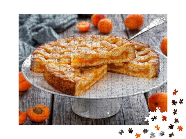 Puzzle 1000 Teile „Aprikosenmürbeteigkuchen“