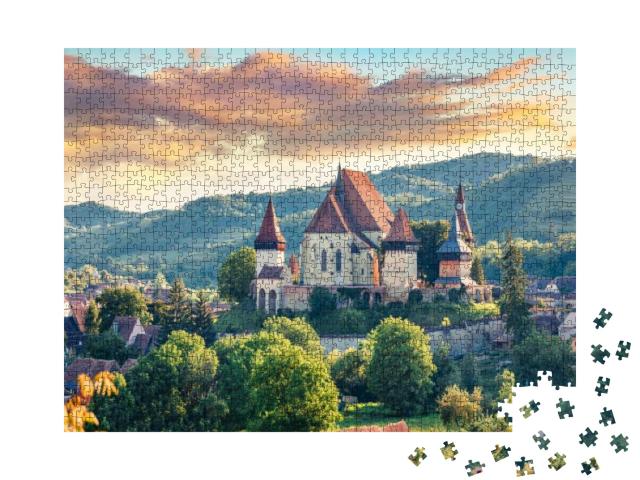 Puzzle 1000 Teile „Kirchenburg von Birthälm, UNESCO-Weltkulturerbe, Rumänien“