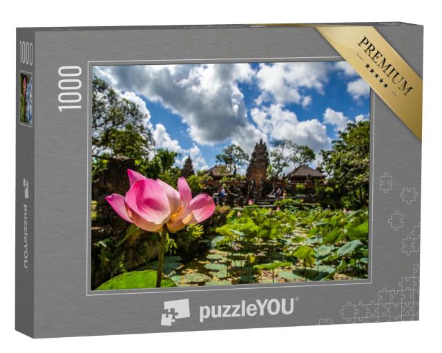 Puzzle 1000 Teile „Ubud-Tempel mit Teich, Bali, Indonesien“