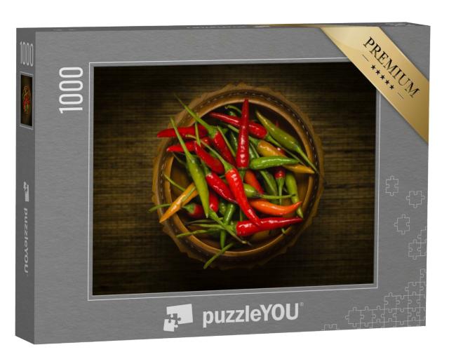 Puzzle 1000 Teile „Rote und grüne Thai-Chilis“