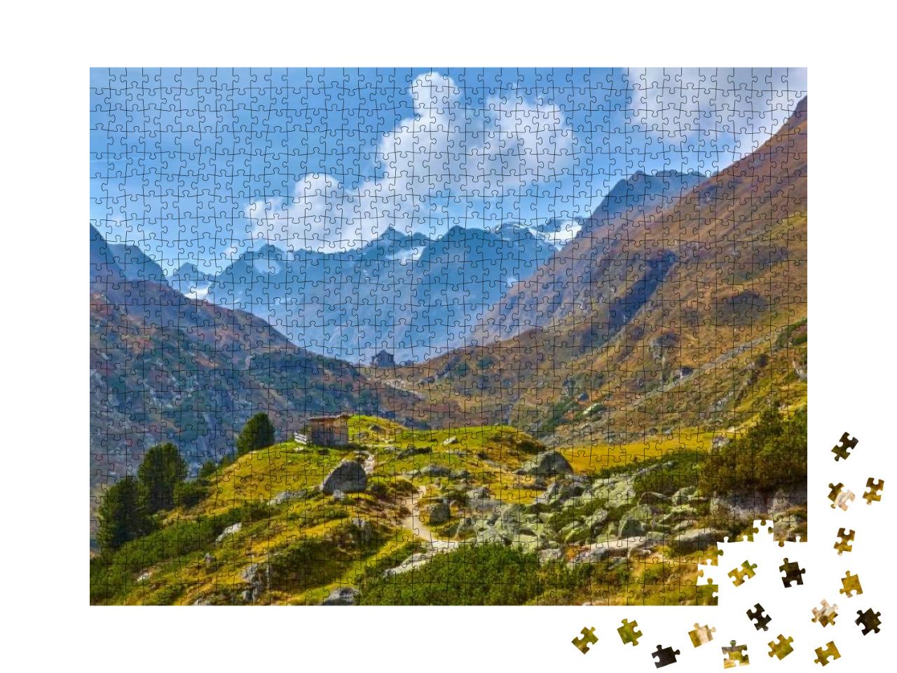 Puzzle 1000 Teile „Wandern im Stubaital in Österreich“