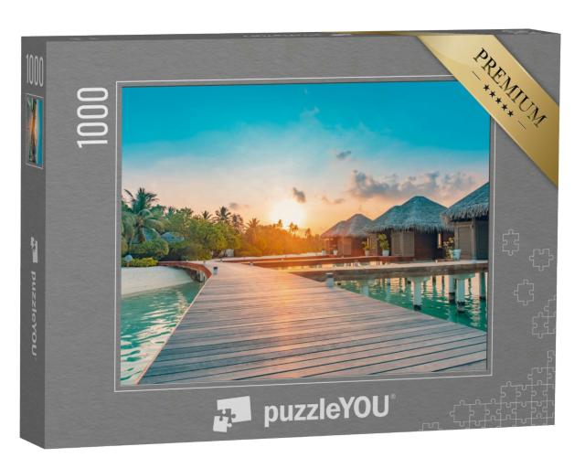 Puzzle 1000 Teile „Sonnenuntergang auf den Malediven“