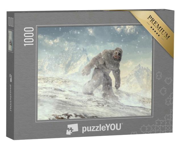 Puzzle 1000 Teile „Ein Yeti im Schneesturm“