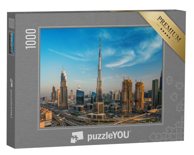 Puzzle 1000 Teile „Skyline von Dubai mit der schönen Stadt“