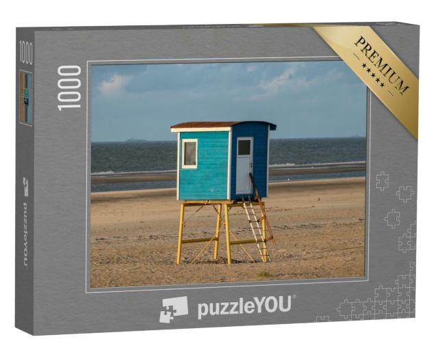 Puzzle 1000 Teile „Haus am Strand von Langeoog an einem schönen sonnigen Tag, Deutschland“