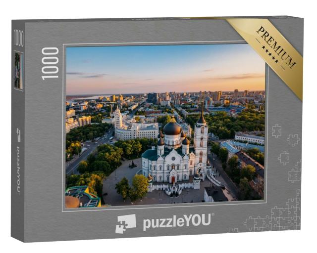 Puzzle 1000 Teile „Woronesch im Sonnenuntergang, Russland“