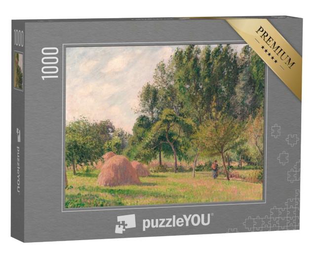 Puzzle 1000 Teile „Camille Pissarro - Heuhaufen, Morgen, Éragny“