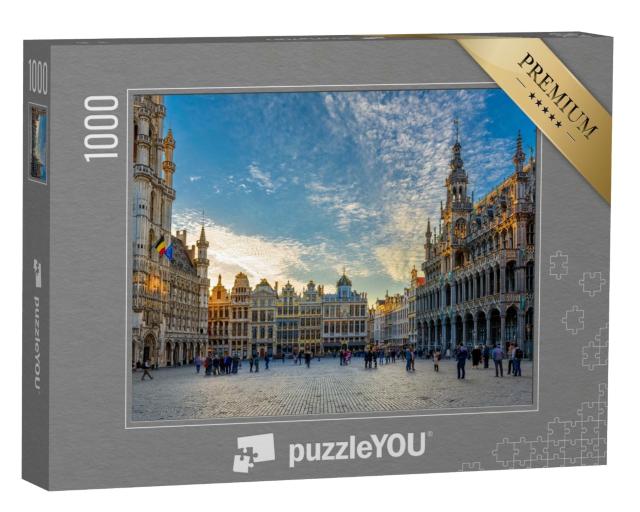 Puzzle 1000 Teile „Grote Markt mit Rathaus und Maison du Roi in Brüssel, Belgien“
