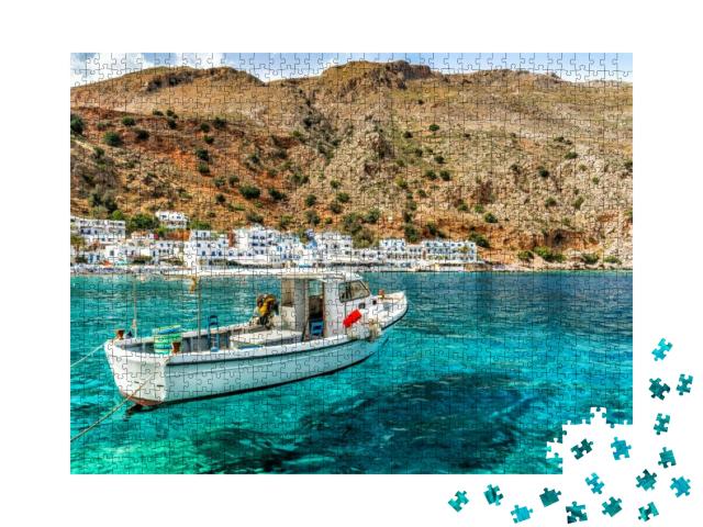 Puzzle 1000 Teile „Griechenland, Kreta, Loutro“