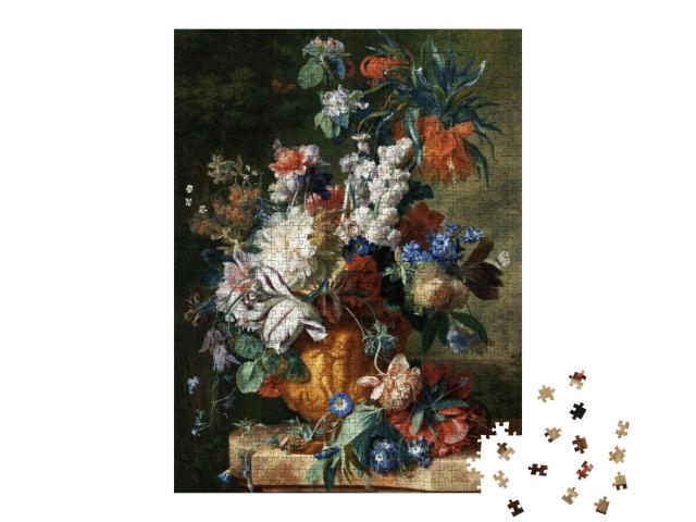Puzzle 1000 Teile „Stillleben Tulpen und Rosen “