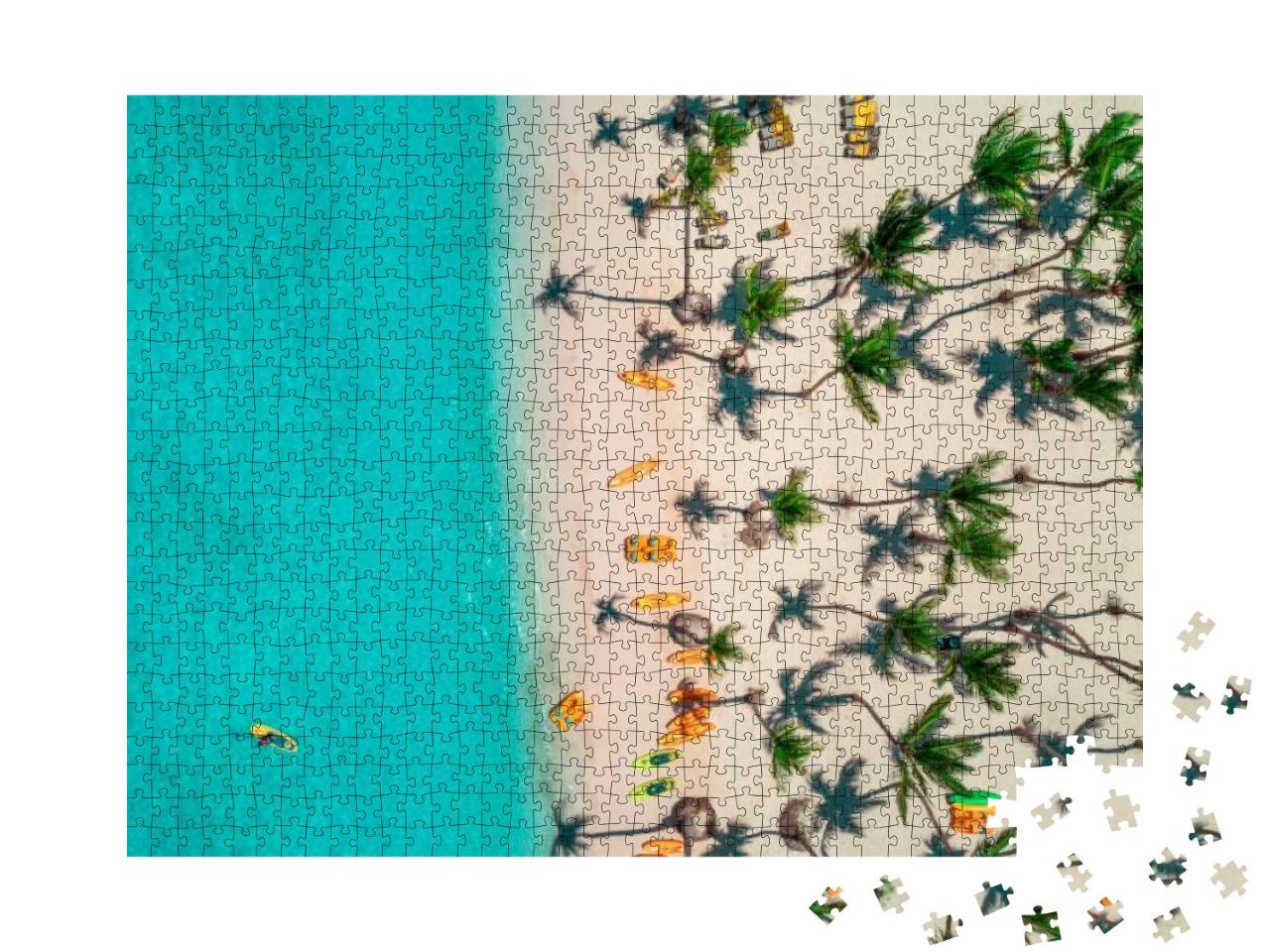 Puzzle 1000 Teile „Luftaufnahme des karibischen Resorts Bavaro, Dominikanische Republik“
