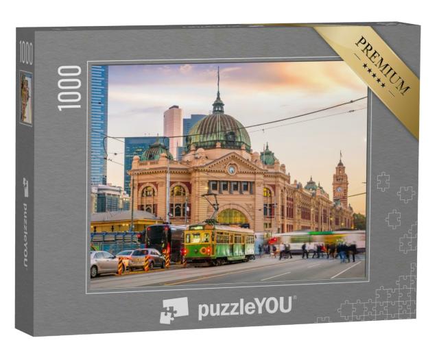 Puzzle 1000 Teile „Melbourne Flinders Street Train Station,  Australien“